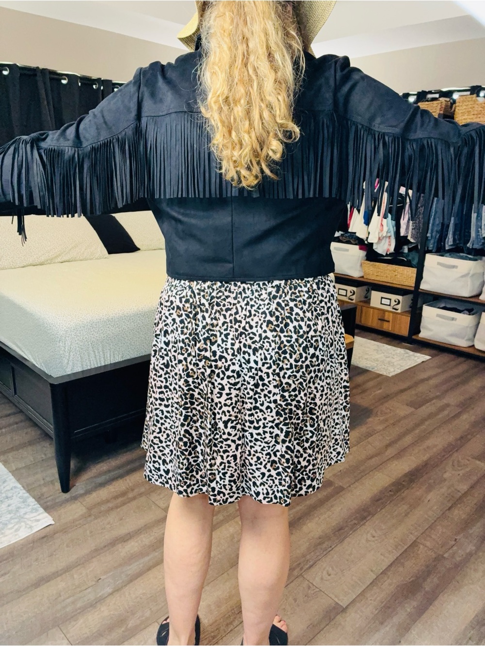 Torrid Black Suede Fringe Moto Jacket - Women Size 2 (XXL) - Picture 15 of 15